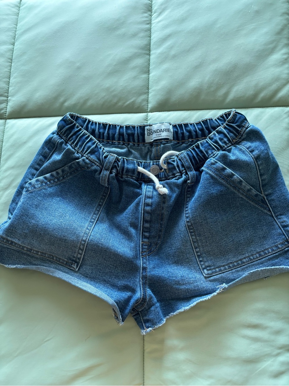 NOBO Blue Denim Drawstring Jean Shorts